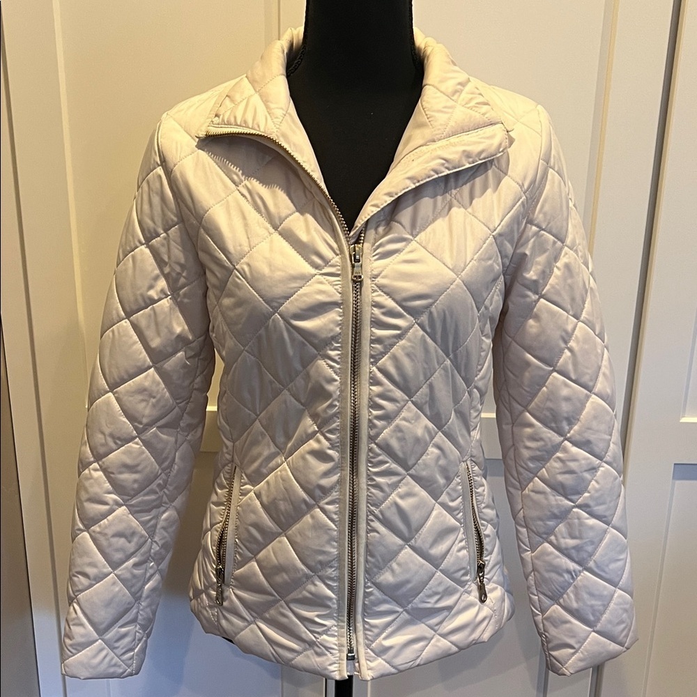 Old Navy Women's Cream Quilted Puffer Jacket Size XS